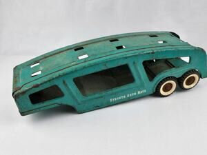 Structo Auto Haul Transport Semi Trailer Only Turquoise pressed steel